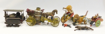 Various Tin Wind Up & Cast Iron Toys