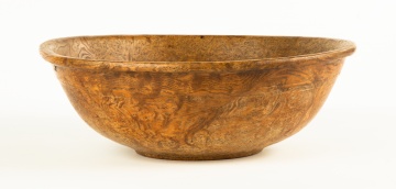 Early American Turned Burl Bowl