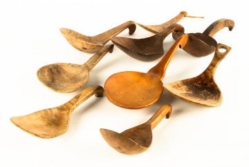 (9) Figured Maple Ladles