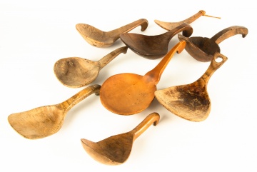(9) Figured Maple Ladles