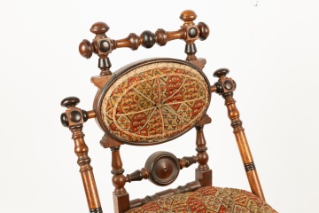 George Hunzinger Pat. 1869 Walnut Side Chair