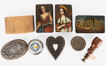Group of 19th Century Snuff Boxes and Seal