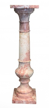 Pair of Pink Marble Pedestals