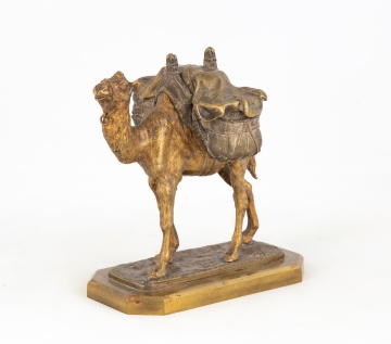 Austrian Bronze Camel Inkwell