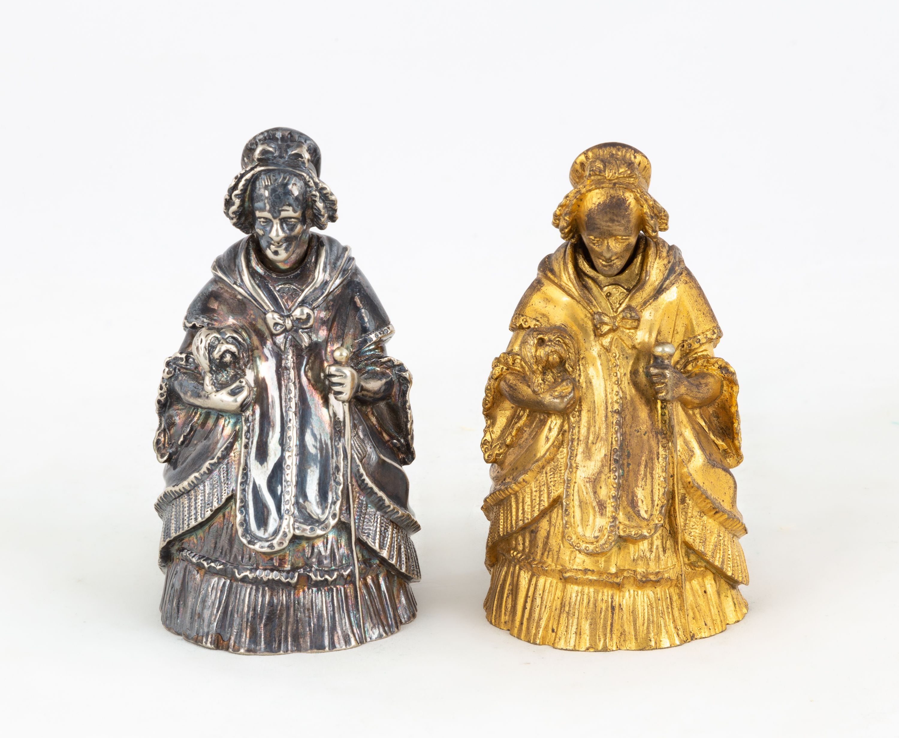 (2) Victorian Bronze Dinner Bell Nodders Cottone Auctions