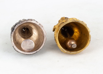 (2) Victorian Bronze Dinner Bell Nodders