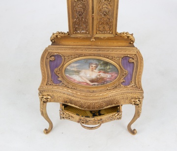 French Gilt Bronze Dressing Table Jewelry Box