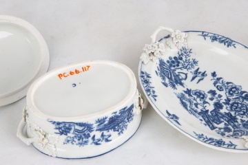 Worcester Miniature Blue & White Porcelain Tureen