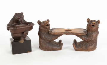 (2) Black Forest Carved Figures