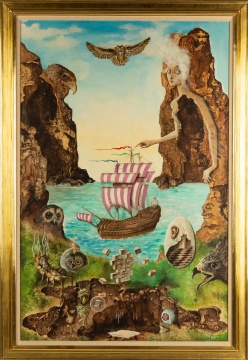 Enrique ChavarrÌa (Mexican, 1927-1998) "Homage to Hieronymous Bosch"