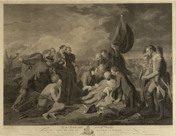 William Woollett (British, 1735-1785) "The Death of General Wolfe" & "Mort du Generale Mont Calm"