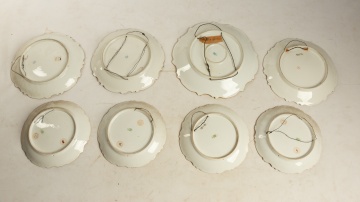 (8) Limoges Hand Painted Porcelain Plates with Birds