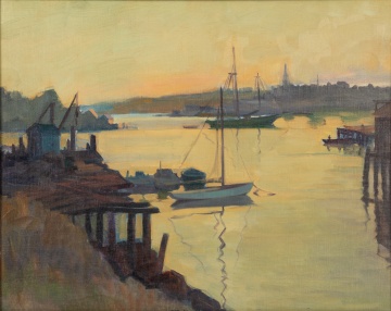 Clifford McCormick Ulp (American, 1885-1957) "Gloucester Evening"