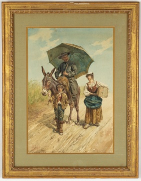 Vittore De Dragon Grubicy (1851-1920) Peasant Family