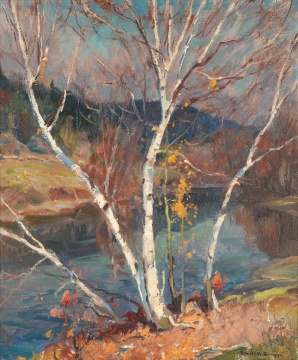 Emile Gruppe (American, 1896-1978) 'White Birches"
