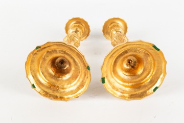 19th Century Gilt Bronze Regency Style Candlesticks