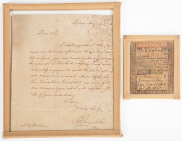 Letter from Benjamin Franklin, William Bollan and Arthur Lee
