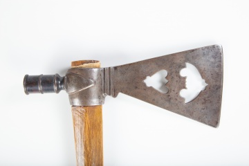 Native American, Central Plains, Batwing Pipe Tomahawk
