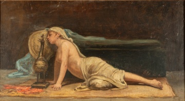 Attributed to Elihu Vedder (Italian/American, 1836-1923) "Odalisque"