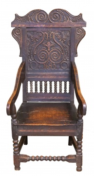 17th Century Oak Hall Chair