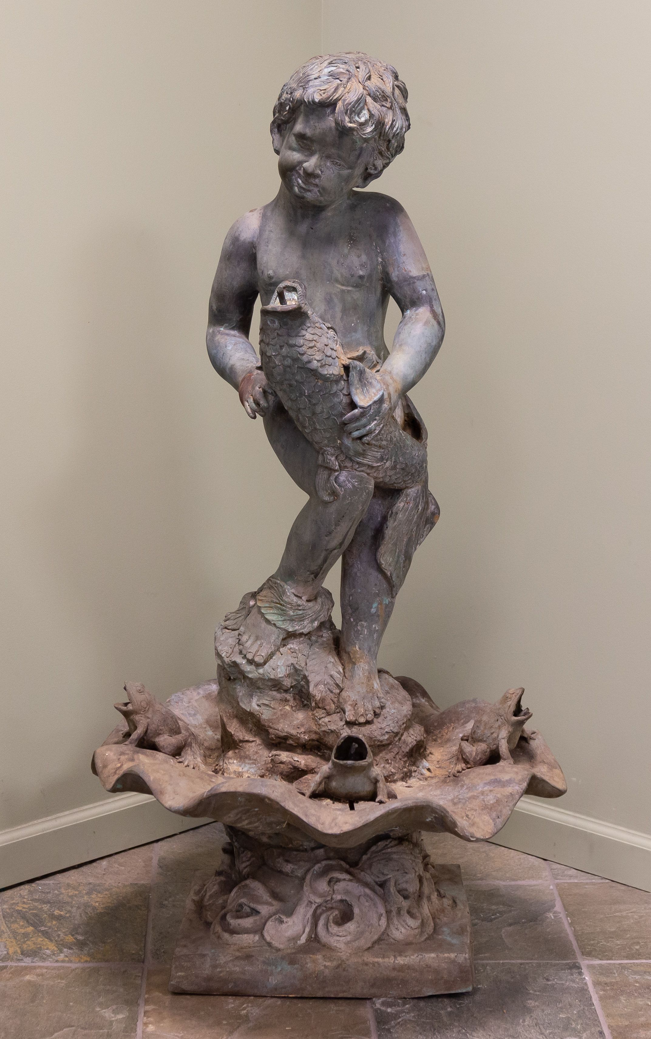 Zinc Garden Fountain Cottone Auctions