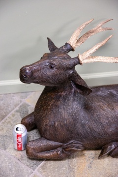 Carved Black Forest Deer with Antlers