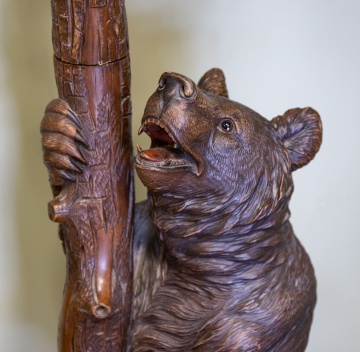 Carved Black Forest Umbrella Stand