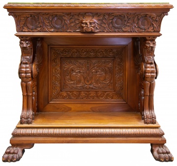Horner Brothers Mahogany Console with Griffins