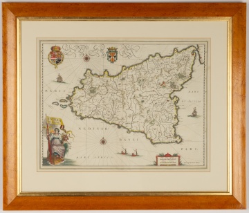 W. Blaeu, Map of the Island of Sicily
