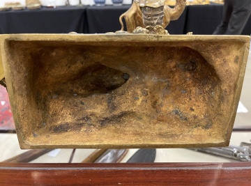 Bronze Boy Wrestling a Snail