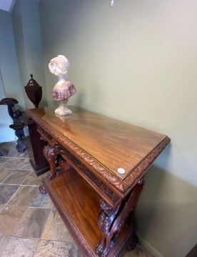 Horner Brothers Mahogany Console with Griffins