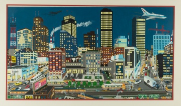 James Eason (American, 20th Century) Justice City, Rochester, NY