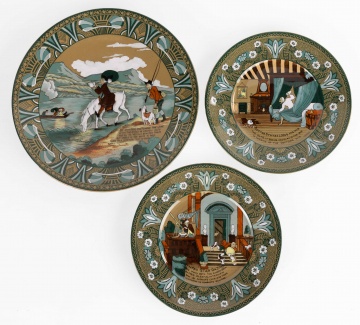 (3) Emerald Deldare Plates