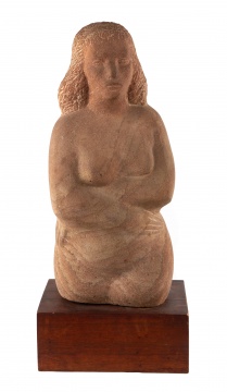 Attributed to William Ehrich (American, 1897-1960) Sandstone Sculpture of a Woman