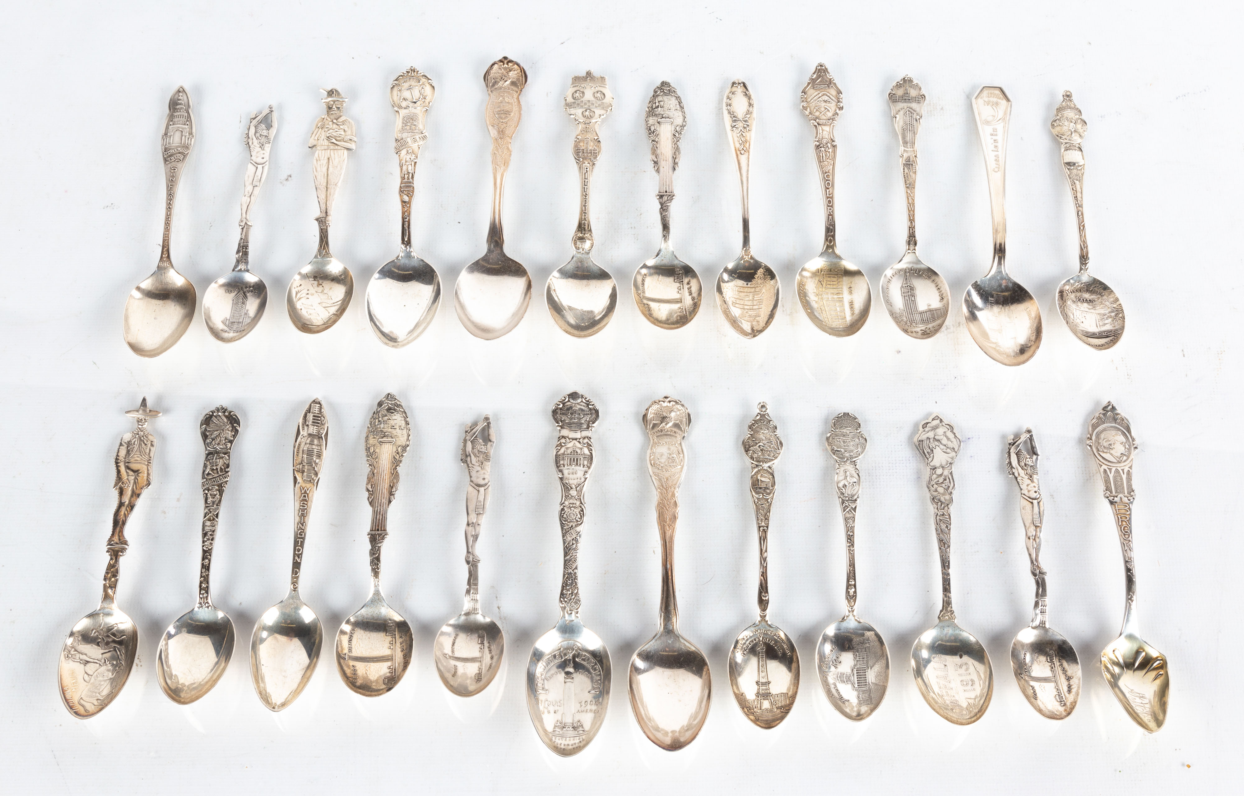 Group of Sterling Silver Souvenir Spoons Cottone Auctions
