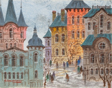 Anatole Krasnyansky (Russian/American, b.1930) "Prague"