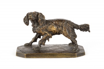 Pierre Jules Mene (French, 1810-1879) Bronze Dog Sculpture