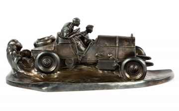 Silvered Metal Inkwell and Pentray Attributed to Wilhelm Zwick for Kayser