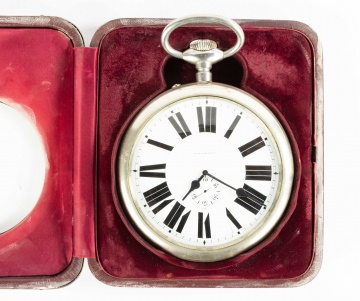 Black Starr & Frost Oversized Pocket Watch & Case