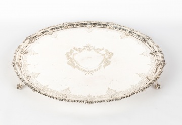 Sheffield Silver Footed Tray