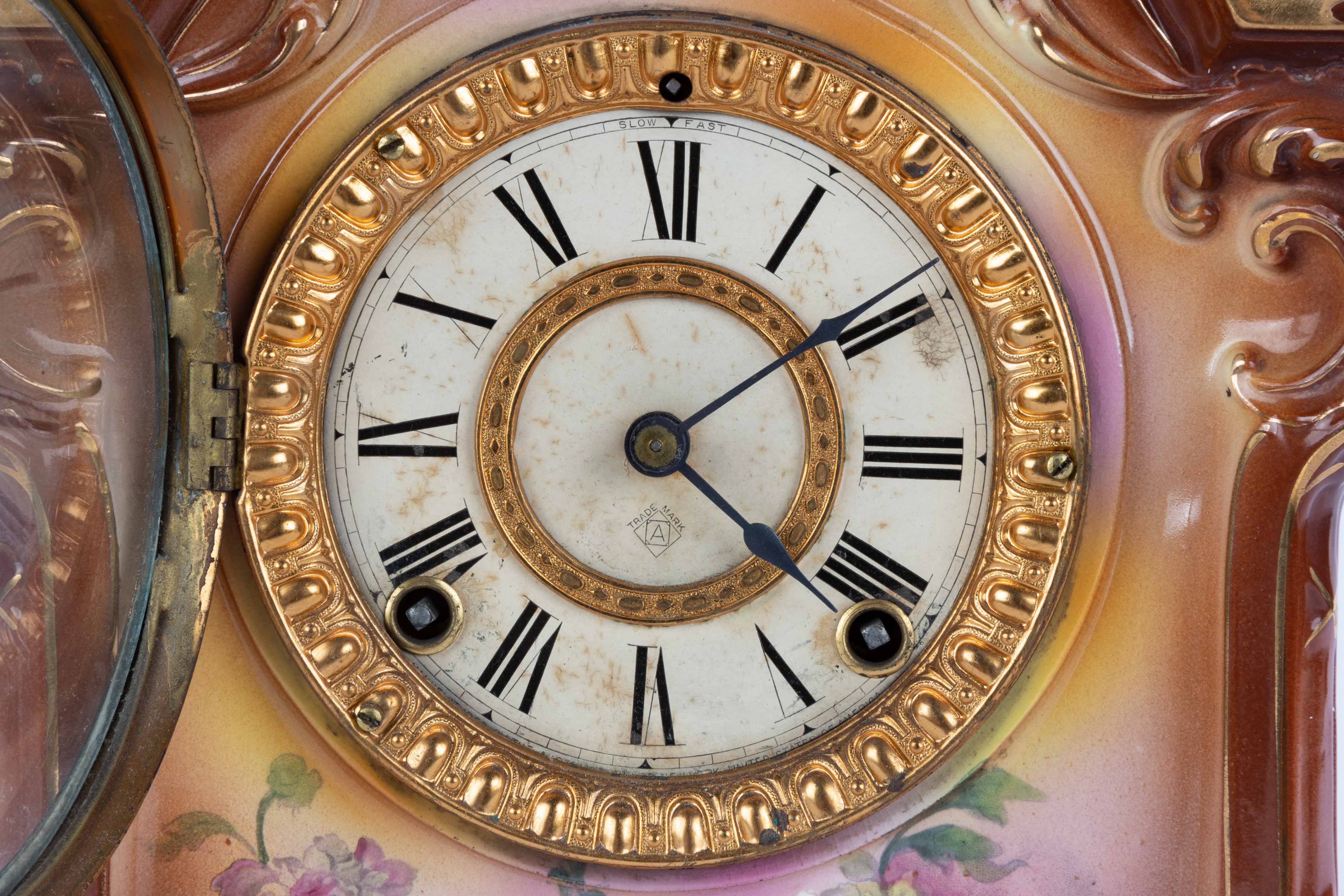 Ansonia Royal Bonn La Fontaine Mantel Clock | Cottone Auctions