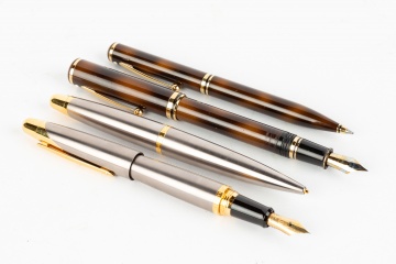 (2) Alfred Dunhill & (2) Sheaffer Grand Connoisseur, Fountain & Ballpoint Pens