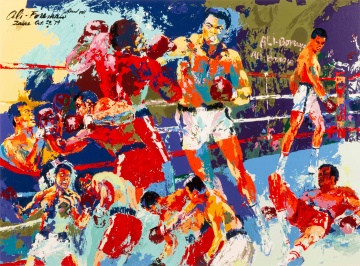 Leroy Neiman (American, 1921-2012) "The Rumble in the Jungle, 1979"