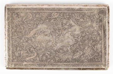 Persian Sterling Silver & Gilt Cigarette Case