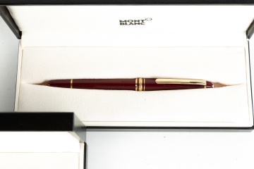 Mont Blanc Burgundy Ball Point Pens & Mont Blanc Meisterstuck #149 Fountain Pen