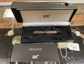 Mont Blanc Boheme Blue Sapphire Sterling Silver Fountain Pen