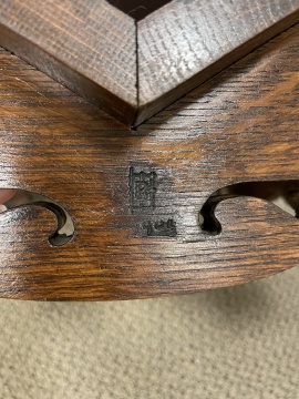 Style of Charles Rohlfs, Oak Log Holder