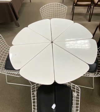 (4) Harry Bertioa Side Chairs & (1) Richard Schultz Petal Dining Table