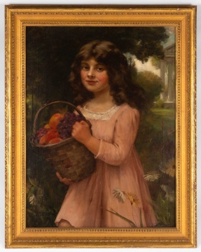 John Harrison Witt (American, 1840-1901) Portrait of a Young Girl