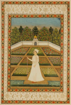 Bikaner School, Indian Miniature, Man in Garden